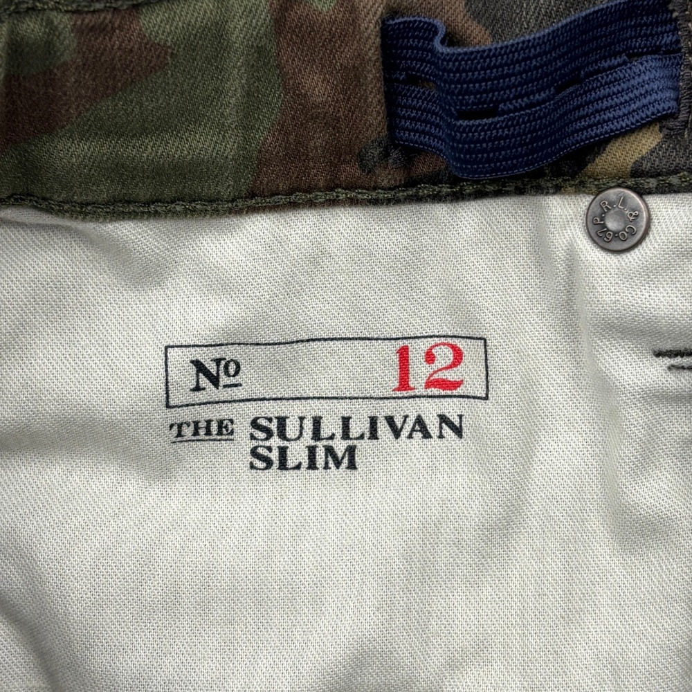 Polo Ralph Lauren Sullivan Slim Pants Boys 12 Green Camo Stretch Twill Chinos - Picture 12 of 15
